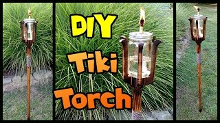 DIY Tiki Torch  Mason Jar amp Custom Pole [upl. by Cralg]