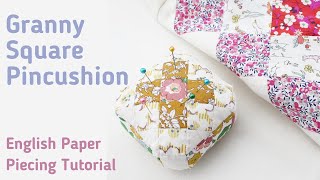 Make a Granny Square Pincushion  English Paper Piecing Tutorial  Free Pattern [upl. by Harry]