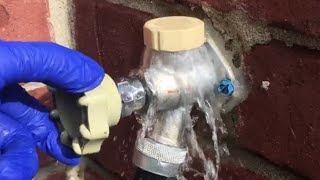 Fix Leaky Outdoor Faucet AntiSiphon Vacuum Breaker [upl. by Sineray207]