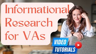 Virtual Assistant Training Gathering Research for Clients Informational Research Template [upl. by Gianina290]