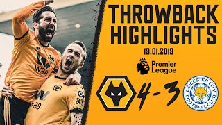 Diogo Jota hattrick in a Premier League classic Wolves 43 Leicester City  Throwback Highlights [upl. by Adnarb901]