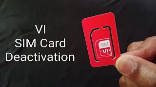 How To Deactivate Vi Sim Card Permanently  VI SIM CARD DEACTIVATED [upl. by Chobot]