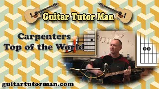 Top Of The World  Carpenters  Acoustic Guitar Lesson [upl. by Nere]