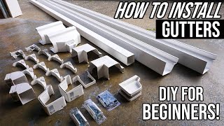 How To Install Gutters For Beginners Easy DIY Home Project [upl. by Esiuqcaj]