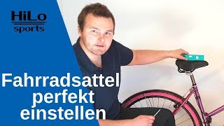 Fahrradsattel einstellen Höhe und Neigung perfekt auf dich abgestimmt [upl. by Geehan473]