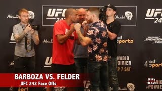 UFC 242 Edson Barboza vs Paul Felder Media Day Face Off [upl. by Whitelaw227]