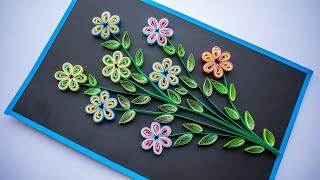 Mothers day  Quilling Flower  How to make Quilling Flowers  Quilling for Beginners  DIY 💚 [upl. by Zebada]