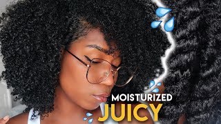 Moisturizing Natural Hair DETAILED  My Simple Routine  Type 4 Natural Hair [upl. by Eylk]