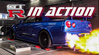 R34 SKYLINE DYNO TEST  COMPILATION [upl. by Zashin]