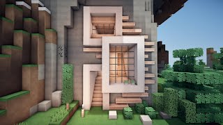 MODERNES BERGHAUS in MINECRAFT bauen TUTORIAL HAUS 193 [upl. by Runck]