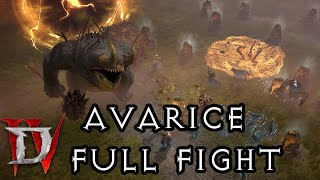 Diablo 4  WORLD BOSS AVARICE  FULL FIGHT Explained [upl. by Micah]