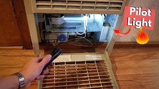 How To Light your Furnace Pilot Light Lighting Gas Heater Pilot Light Jonny DIY [upl. by Carolee]