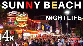 Sunny Beach Nightlife Friday Night Walking Tour Top Bars Nightclubs Tourists are back in Bulgaria [upl. by Ecitsuj]