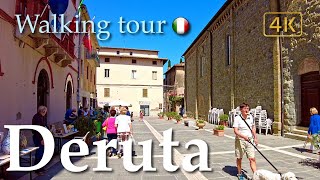 Deruta Umbria Italy【Walking Tour】History in Subtitles  4K [upl. by Llerrad]