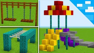 Minecraft How To Make a Playground 6 Ideas [upl. by Sheelah]