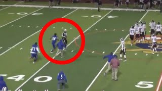 Player Attacks Ref in Texas High School Football Game  2020 [upl. by Aramen]