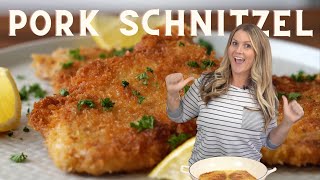 Crispy Pork Schnitzel Recipe [upl. by Einotna580]