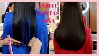 CORTE PUNTAS REDONDEADO NIÑA 🎀  sandranewlook [upl. by Nonregla]