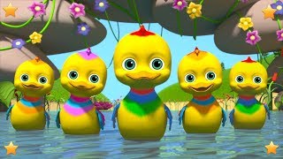 Five Little Ducks  Nursery Rhymes and Baby Songs  Kindergarten Cartoons  Little Treehouse [upl. by Nnairet]