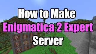 How To Make Enigmatica 2 Expert Server [upl. by Attelahs]