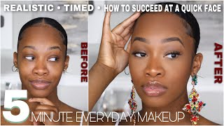 Realistic 5 MINUTE Everyday MAKEUP TIMED  How to Succeed at a Quick Face Every Time  Maya Galore [upl. by Syst]