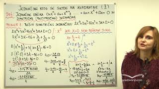 Jednačine koje se svode na kvadratne II deo  Matematika II [upl. by Corry960]