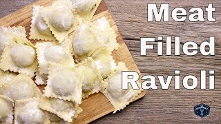 🔵 How To Make Meat Filled Ravioli From Scratch [upl. by Ajan767]