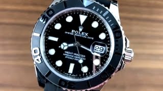 Rolex YachtMaster 42 Oysterflex Review  Ref 226659  White Gold amp Black Dial Masterpiece [upl. by Barbarese]