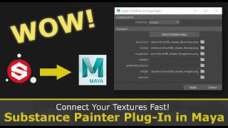 Connect Your Textures Fast Substance Painter PlugIn in Maya [upl. by Territus]