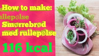 How to make Smørrebrød med rullepølse  quotlight udgave uden smør [upl. by Jobina101]