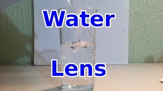 Water Lens  Very easy optics experiment [upl. by Hgielyk]