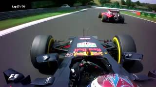 Verstappen Clashes With Raikkonen  2016 Hungarian Grand Prix [upl. by Eddi]