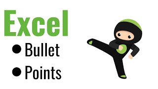 How To Add Bullet Points In Excel [upl. by Bartholemy]