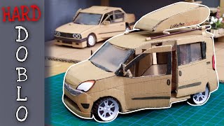 Kartondan Araba Yapımı  Maket FIAT DOBLO  How To Make Car From Cardboard  DIY  KENDİNYAP [upl. by Jaela]