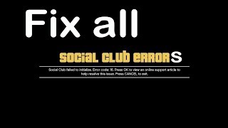 How to fix Social club errors in GTA V [upl. by Assenov]