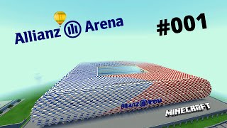 Minecraft Allianz Arena bauen 001  Das Spielfeld [upl. by Arrio]