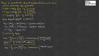 DSP83 Problem on bandpass Butterworth filter design in digital signal processing  EC Academy [upl. by Leahicm]