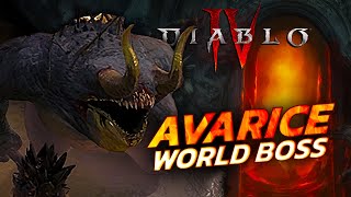 Diablo IV World Boss  AVARICE HC [upl. by Annoyik705]