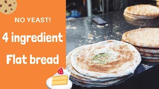 No Skill No YEAST flatbread recipe 4 INGREDIENTS  No YOGURT [upl. by Egidio]