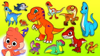 Baby Dinosaur ABC  Learn the Alphabet with 26 CARTOON BABY DINOSAURS  T is for TREX  Club Baboo [upl. by Sydelle]