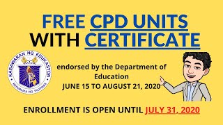 FREE CPD UNITS WITH CERTIFICATE [upl. by Basil91]