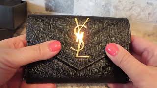 Saint Laurent YSL Monogram Small Wallet in Embossed Leather [upl. by Proffitt21]