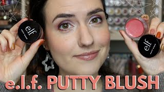 NEW elf Putty Blush  Swatches Application Demo  Review [upl. by Komarek]