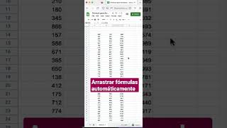 ARRASTRAR fórmulas AUTOMÁTICAMENTE googlesheets [upl. by Decima782]