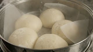 Fluffy steamed buns filled with sweet red beans Jjinppang 찐빵 [upl. by Nabla]