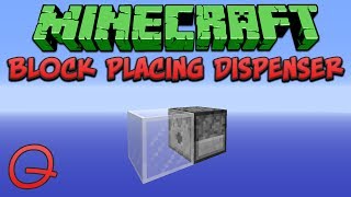 Minecraft Block Placing Dispenser Quick Tutorial [upl. by Barbabas]