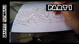 How to Draw Graffiti Sketches Part 1  Graffiti Tutorial [upl. by Aurita547]