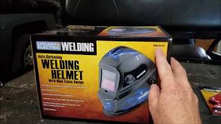 Chicago Electric Auto Darkening Welding Helmet unboxing and review [upl. by Anidem349]