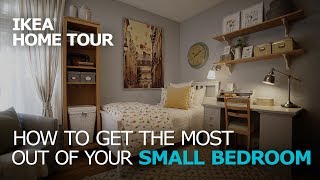 Small Bedroom Storage Solutions  IKEA Home Tour [upl. by Junia]