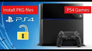 how to Install Game on Ps4 from USB  Install PKG files  Jailbreak PS4 [upl. by Wack]